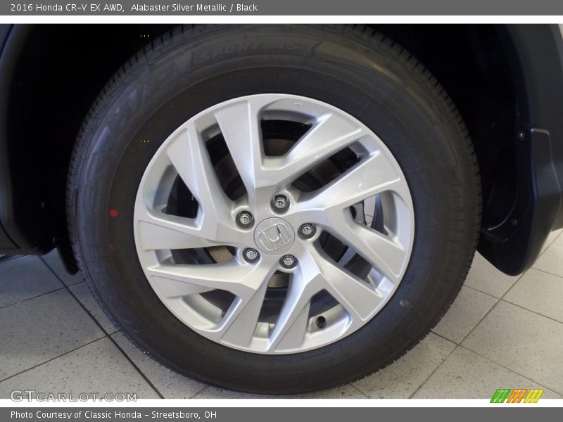Alabaster Silver Metallic / Black 2016 Honda CR-V EX AWD