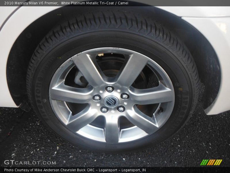 White Platinum Metallic Tri-Coat / Camel 2010 Mercury Milan V6 Premier