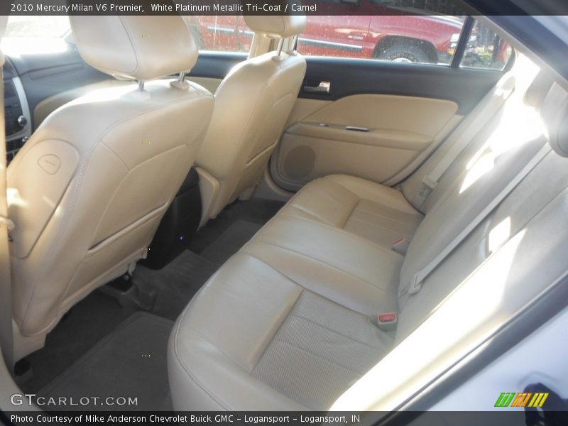 White Platinum Metallic Tri-Coat / Camel 2010 Mercury Milan V6 Premier