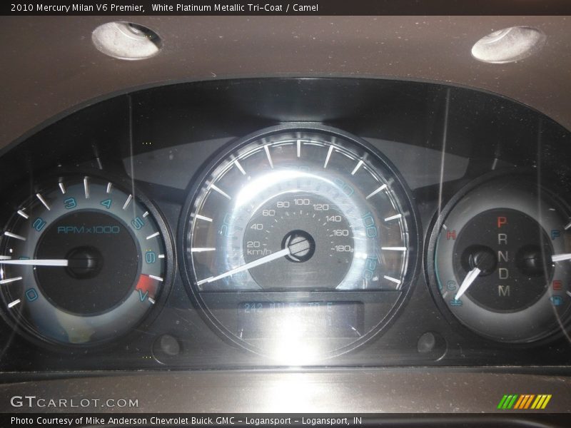 White Platinum Metallic Tri-Coat / Camel 2010 Mercury Milan V6 Premier