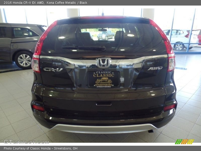 Kona Coffee Metallic / Black 2016 Honda CR-V EX AWD