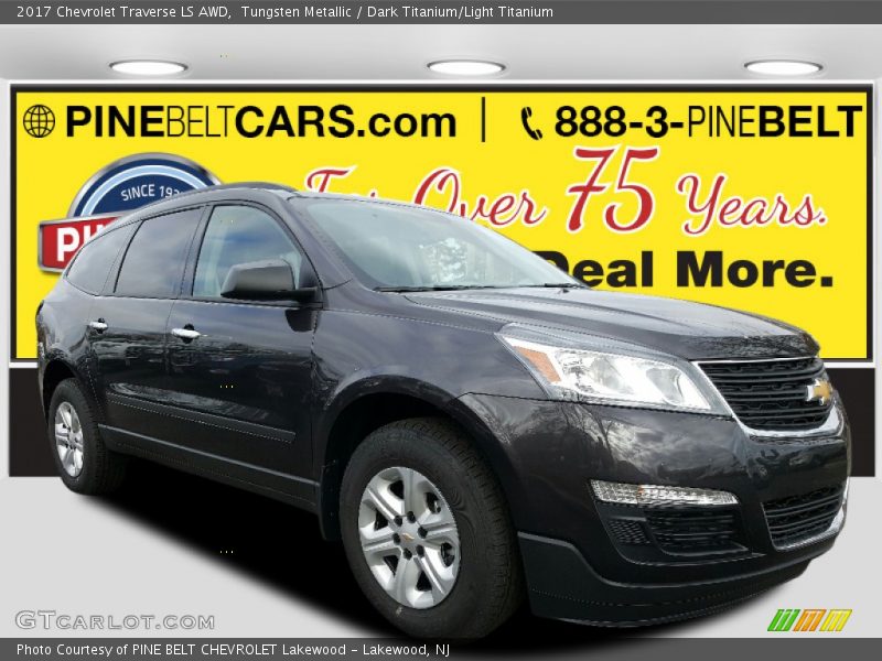 Tungsten Metallic / Dark Titanium/Light Titanium 2017 Chevrolet Traverse LS AWD