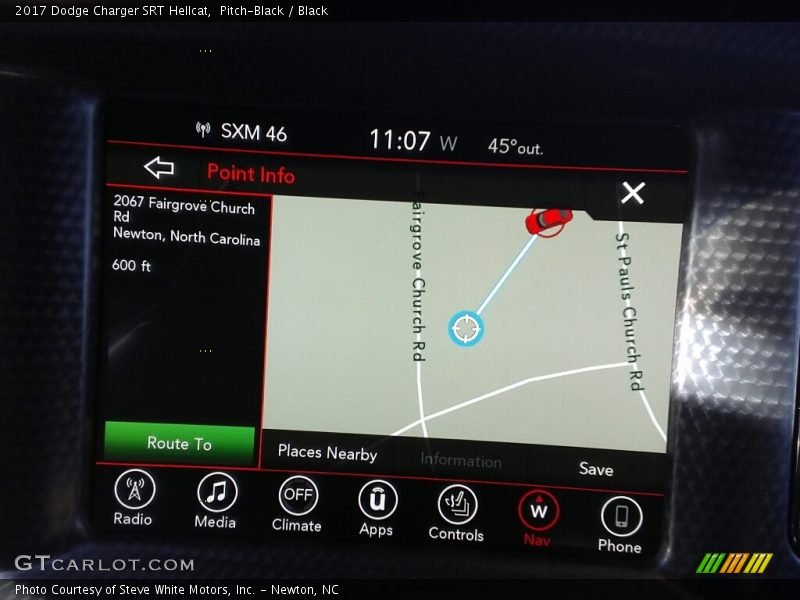 Navigation of 2017 Charger SRT Hellcat