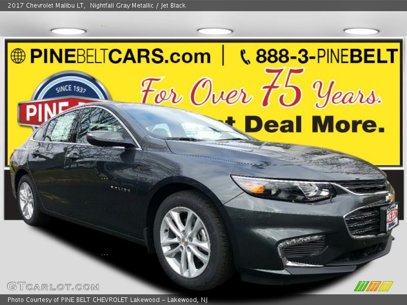 Nightfall Gray Metallic / Jet Black 2017 Chevrolet Malibu LT