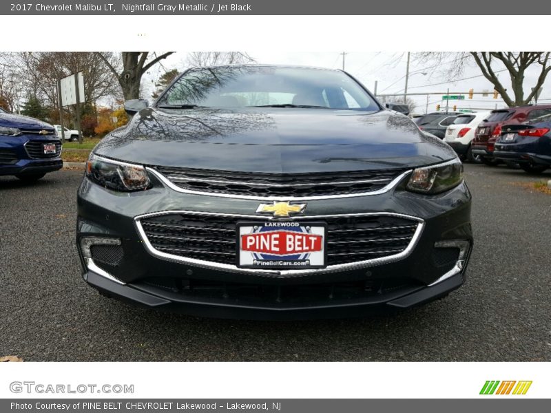 Nightfall Gray Metallic / Jet Black 2017 Chevrolet Malibu LT