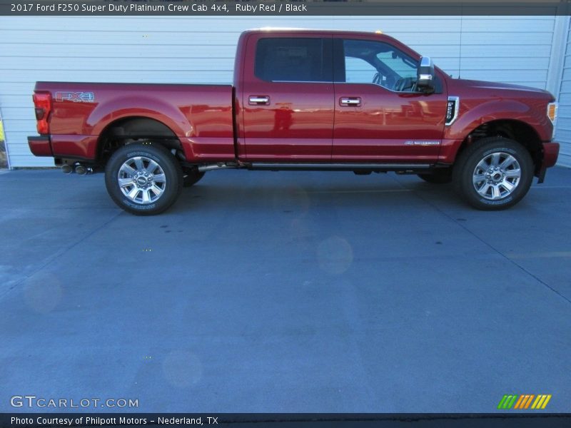 Ruby Red / Black 2017 Ford F250 Super Duty Platinum Crew Cab 4x4