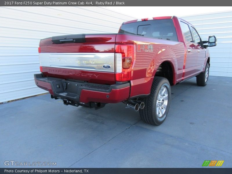 Ruby Red / Black 2017 Ford F250 Super Duty Platinum Crew Cab 4x4