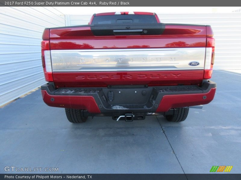 Ruby Red / Black 2017 Ford F250 Super Duty Platinum Crew Cab 4x4