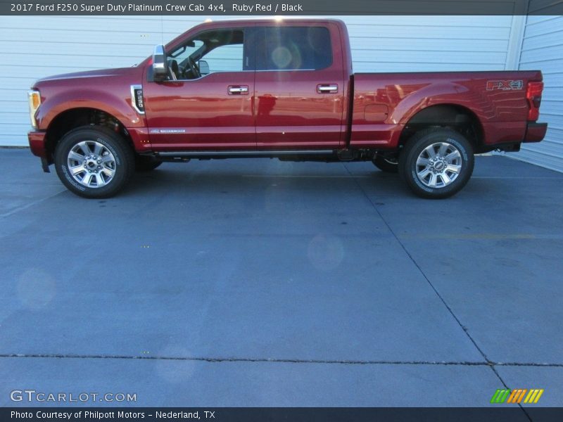 Ruby Red / Black 2017 Ford F250 Super Duty Platinum Crew Cab 4x4