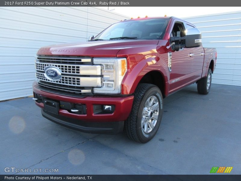 Ruby Red / Black 2017 Ford F250 Super Duty Platinum Crew Cab 4x4