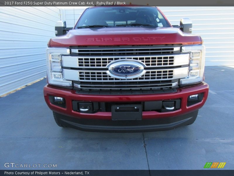Ruby Red / Black 2017 Ford F250 Super Duty Platinum Crew Cab 4x4