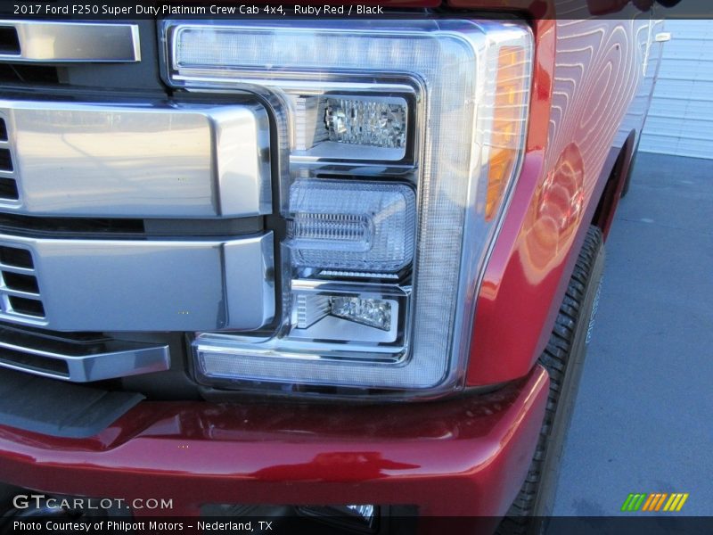 Ruby Red / Black 2017 Ford F250 Super Duty Platinum Crew Cab 4x4