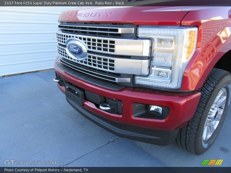 Ruby Red / Black 2017 Ford F250 Super Duty Platinum Crew Cab 4x4