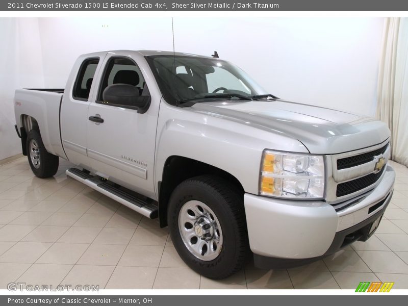 Sheer Silver Metallic / Dark Titanium 2011 Chevrolet Silverado 1500 LS Extended Cab 4x4