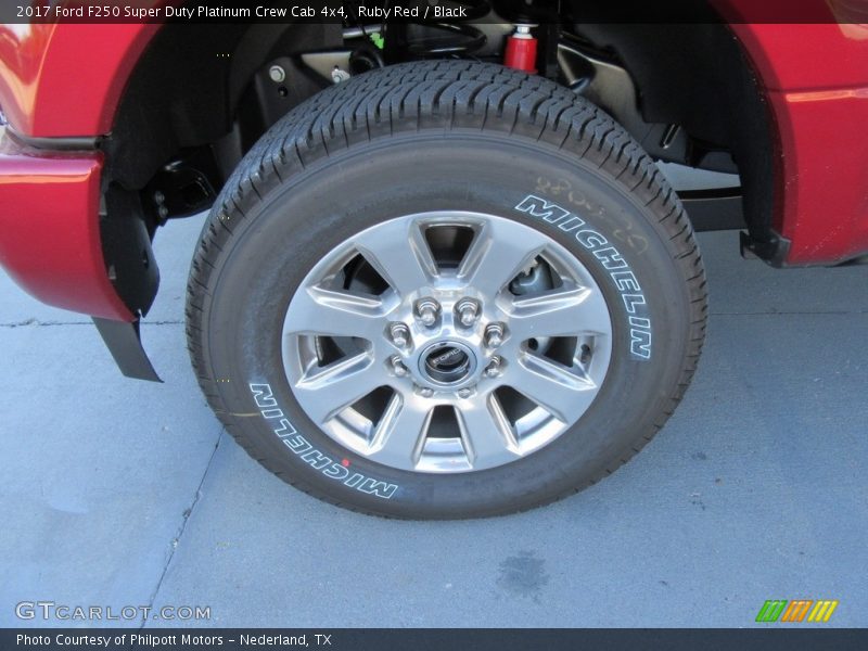 Ruby Red / Black 2017 Ford F250 Super Duty Platinum Crew Cab 4x4