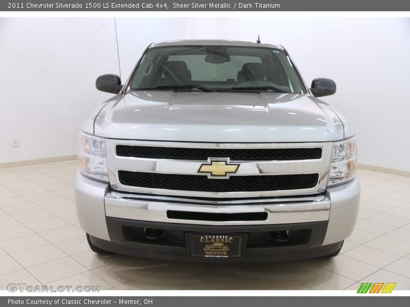 Sheer Silver Metallic / Dark Titanium 2011 Chevrolet Silverado 1500 LS Extended Cab 4x4