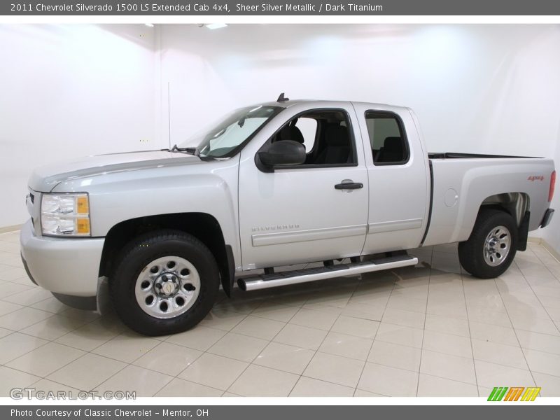 Sheer Silver Metallic / Dark Titanium 2011 Chevrolet Silverado 1500 LS Extended Cab 4x4