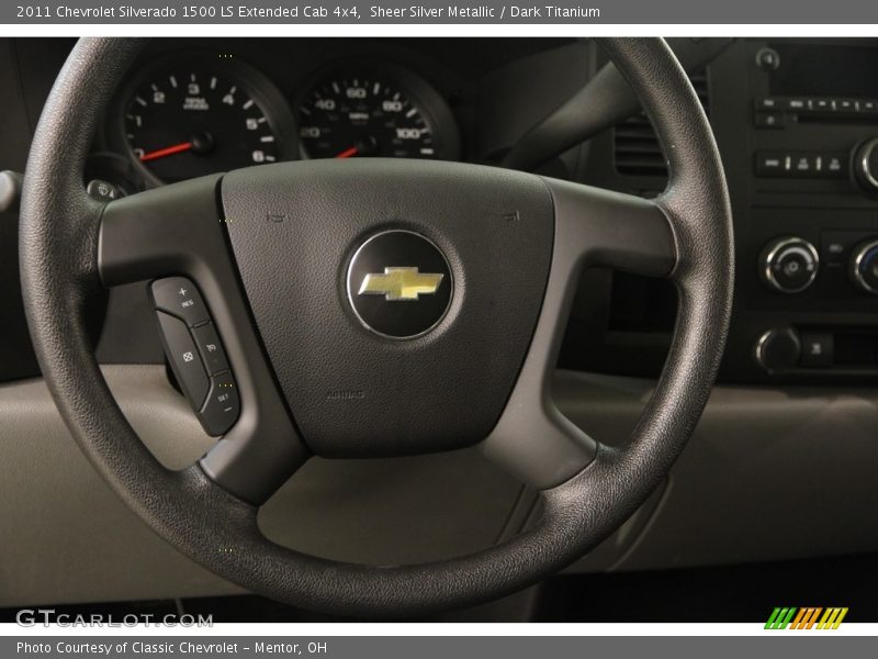 Sheer Silver Metallic / Dark Titanium 2011 Chevrolet Silverado 1500 LS Extended Cab 4x4