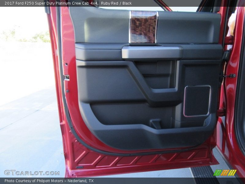 Ruby Red / Black 2017 Ford F250 Super Duty Platinum Crew Cab 4x4