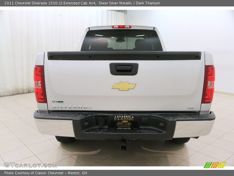 Sheer Silver Metallic / Dark Titanium 2011 Chevrolet Silverado 1500 LS Extended Cab 4x4