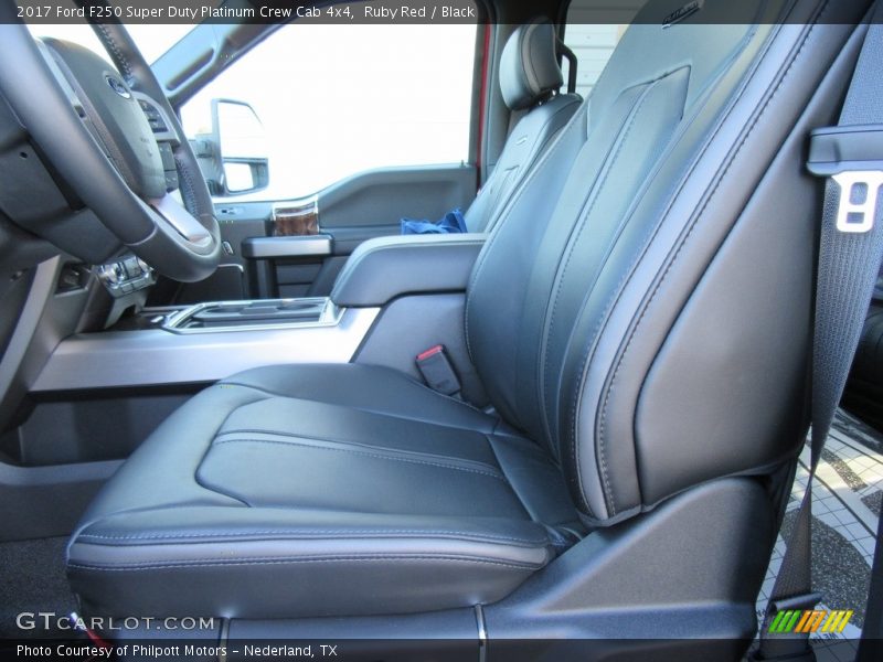 Ruby Red / Black 2017 Ford F250 Super Duty Platinum Crew Cab 4x4
