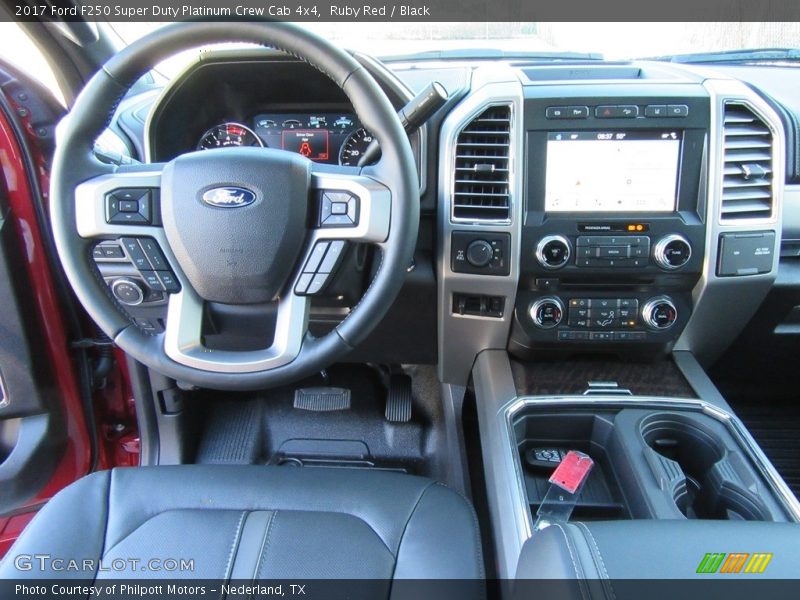Ruby Red / Black 2017 Ford F250 Super Duty Platinum Crew Cab 4x4