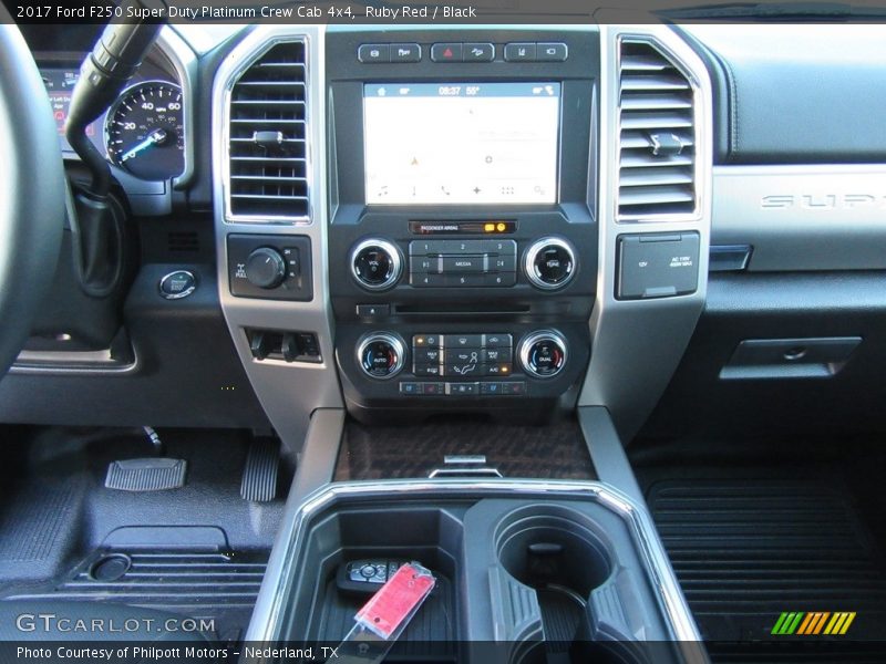 Ruby Red / Black 2017 Ford F250 Super Duty Platinum Crew Cab 4x4