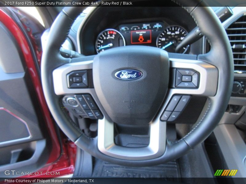 Ruby Red / Black 2017 Ford F250 Super Duty Platinum Crew Cab 4x4