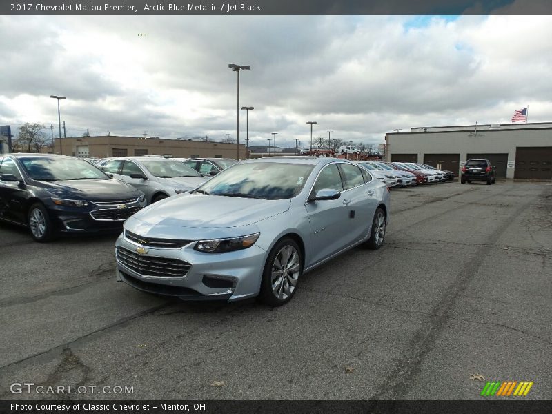 Arctic Blue Metallic / Jet Black 2017 Chevrolet Malibu Premier