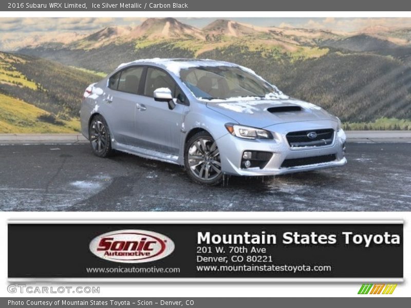 Ice Silver Metallic / Carbon Black 2016 Subaru WRX Limited