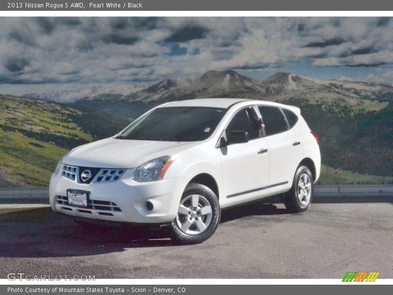 Pearl White / Black 2013 Nissan Rogue S AWD