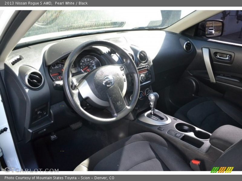Pearl White / Black 2013 Nissan Rogue S AWD