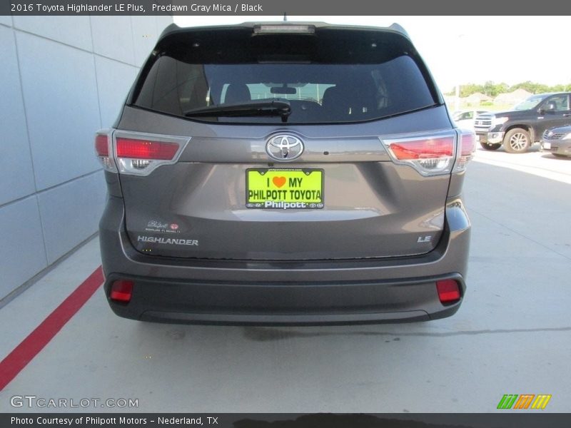 Predawn Gray Mica / Black 2016 Toyota Highlander LE Plus