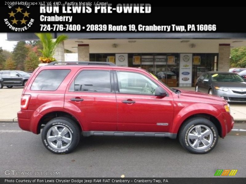 Redfire Metallic / Camel 2008 Ford Escape XLT V6 4WD