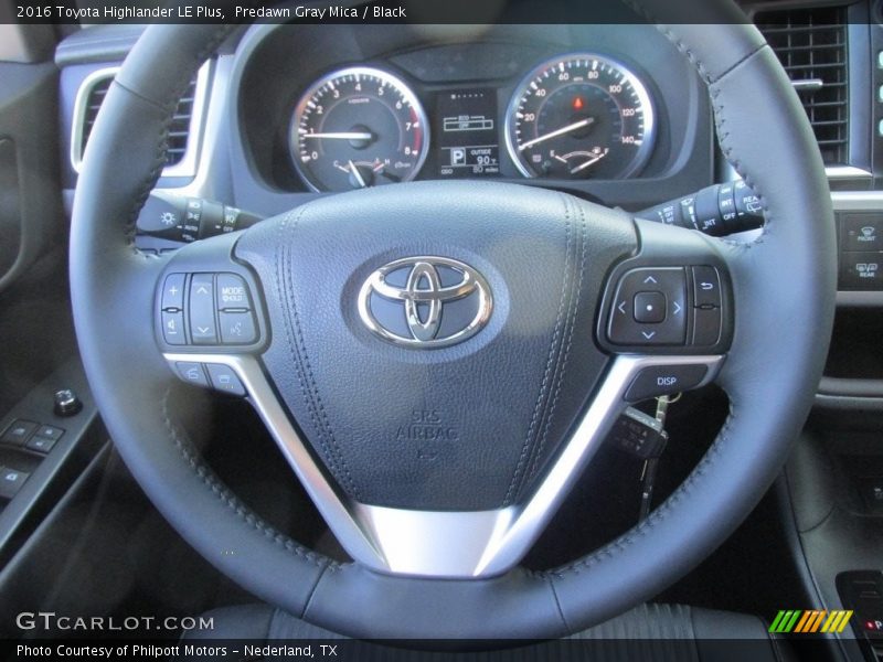 Predawn Gray Mica / Black 2016 Toyota Highlander LE Plus