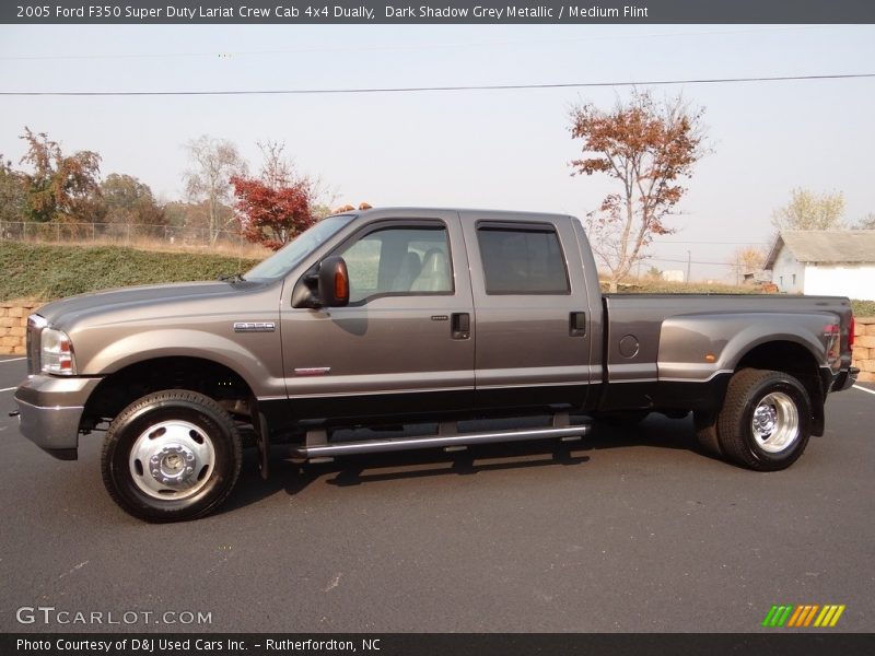 Dark Shadow Grey Metallic / Medium Flint 2005 Ford F350 Super Duty Lariat Crew Cab 4x4 Dually