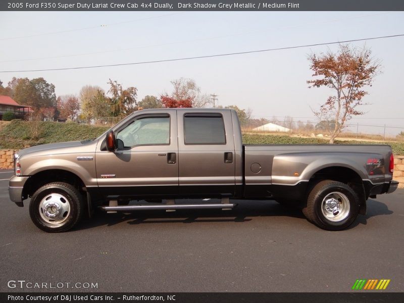 Dark Shadow Grey Metallic / Medium Flint 2005 Ford F350 Super Duty Lariat Crew Cab 4x4 Dually