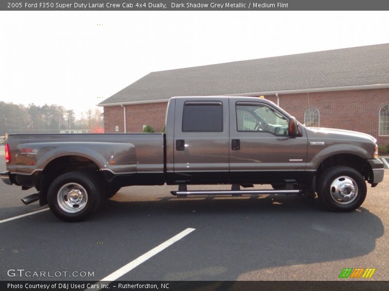 Dark Shadow Grey Metallic / Medium Flint 2005 Ford F350 Super Duty Lariat Crew Cab 4x4 Dually