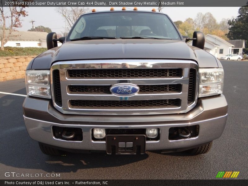 Dark Shadow Grey Metallic / Medium Flint 2005 Ford F350 Super Duty Lariat Crew Cab 4x4 Dually