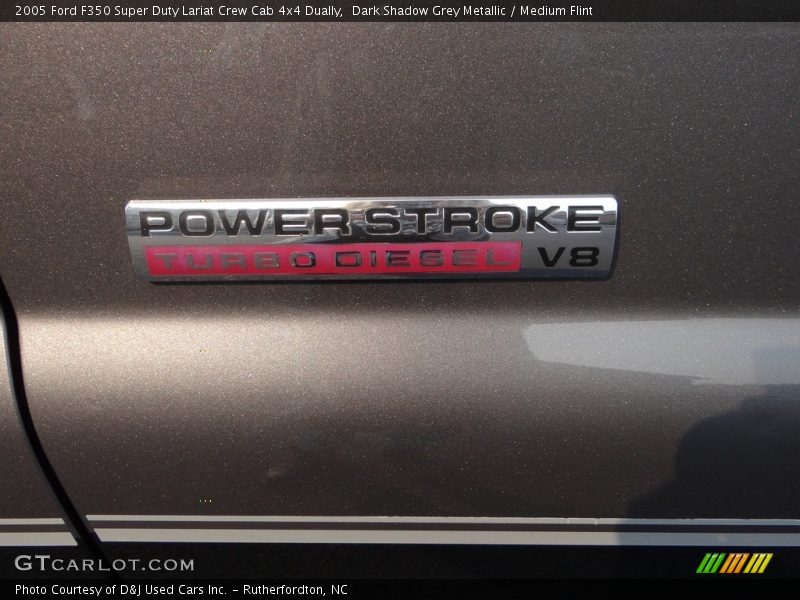 Dark Shadow Grey Metallic / Medium Flint 2005 Ford F350 Super Duty Lariat Crew Cab 4x4 Dually