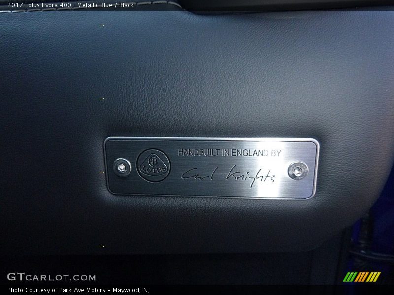 Info Tag of 2017 Evora 400