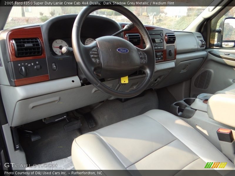 Dark Shadow Grey Metallic / Medium Flint 2005 Ford F350 Super Duty Lariat Crew Cab 4x4 Dually