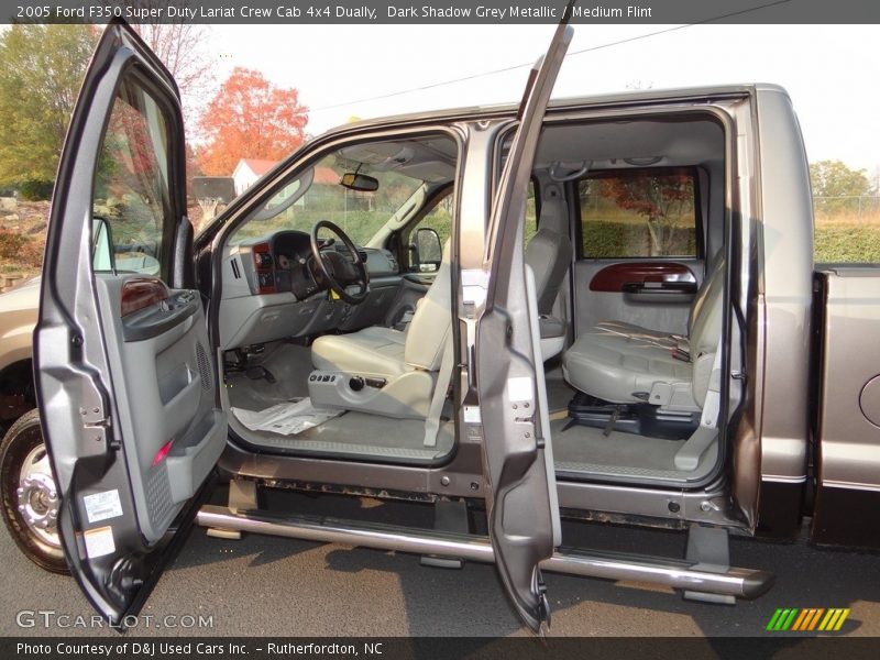 Dark Shadow Grey Metallic / Medium Flint 2005 Ford F350 Super Duty Lariat Crew Cab 4x4 Dually