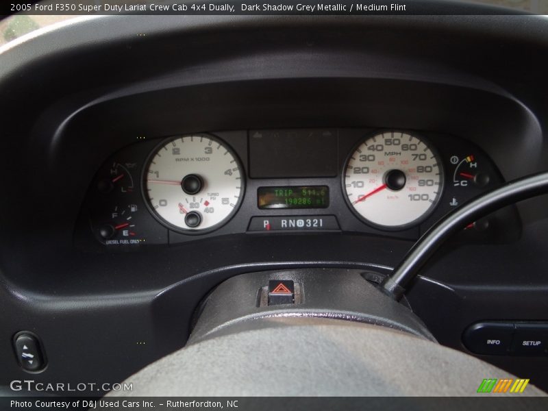 Dark Shadow Grey Metallic / Medium Flint 2005 Ford F350 Super Duty Lariat Crew Cab 4x4 Dually