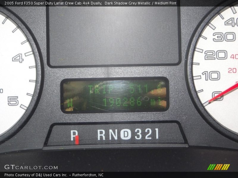 Dark Shadow Grey Metallic / Medium Flint 2005 Ford F350 Super Duty Lariat Crew Cab 4x4 Dually