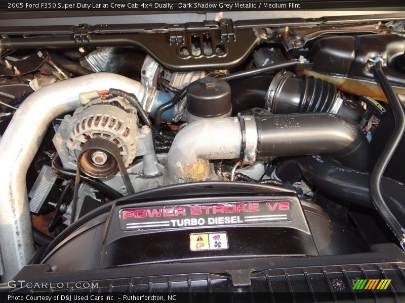 Dark Shadow Grey Metallic / Medium Flint 2005 Ford F350 Super Duty Lariat Crew Cab 4x4 Dually