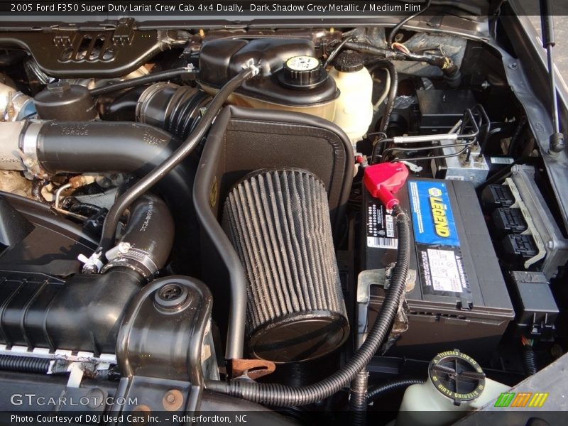 Dark Shadow Grey Metallic / Medium Flint 2005 Ford F350 Super Duty Lariat Crew Cab 4x4 Dually