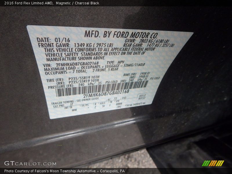 Magnetic / Charcoal Black 2016 Ford Flex Limited AWD