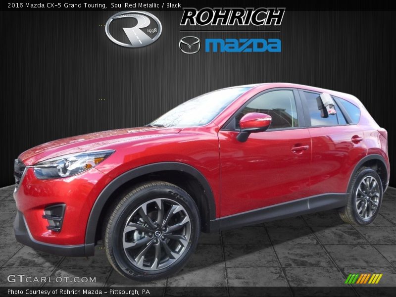 Soul Red Metallic / Black 2016 Mazda CX-5 Grand Touring