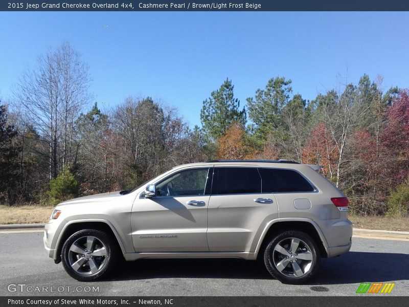 Cashmere Pearl / Brown/Light Frost Beige 2015 Jeep Grand Cherokee Overland 4x4
